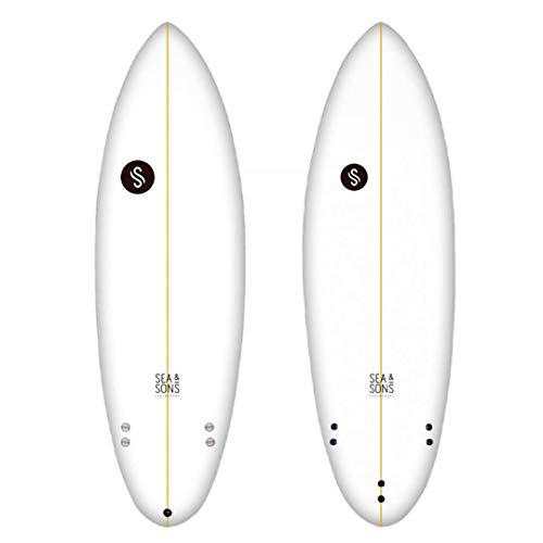 Sea &amp; Sons Big Party 6'4" Tabla De Surf, Unisex Adulto, Blanco