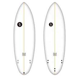 Sea &amp; Sons Eggy 6'6" Tabla De Surf, Unisex Adulto, Blanco