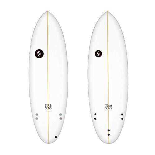 Sea &amp; Sons Eggy 6'4" Tabla De Surf, Unisex Adulto, Blanco