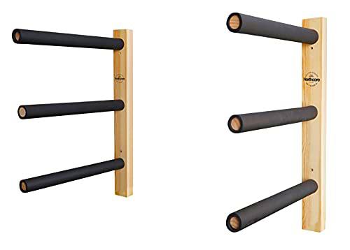 Northcore Estante triple de madera para tablas de surf